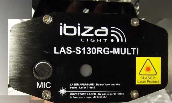 Foto aus der offiziellen Meldung: IBIZA LIGHT Mini Laser Firefly Laserleuchte — Risiko: Sehschaden