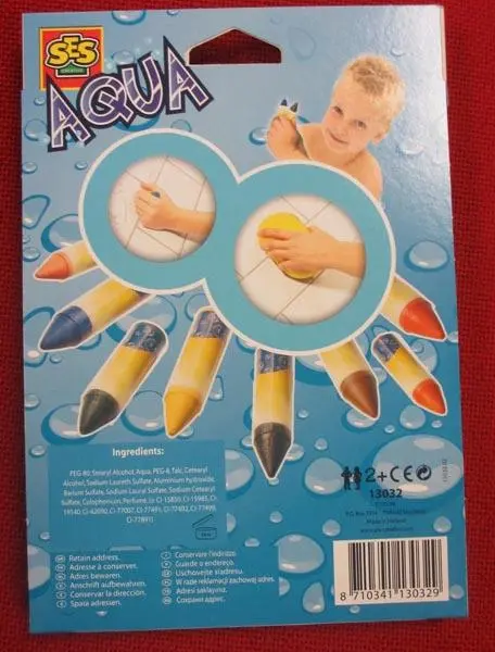 Photo de l’avis officiel: Ses Creative AQUA Crayons à colorier de bain — risque: Risque chimique