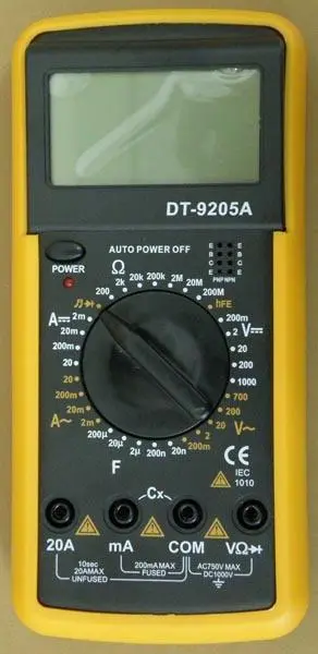 Photo de l’avis officiel: HORNBILL DIGITAL MULTIMETER Multimètre numérique — risque: Choc électrique