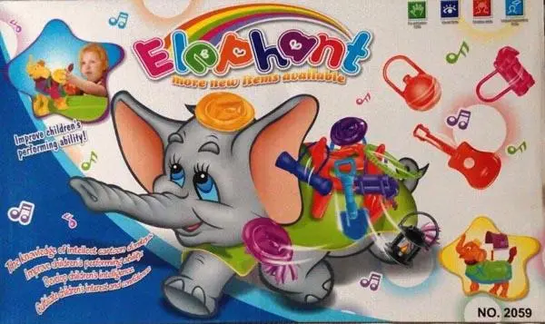 Photo from the official notice: Fantástiko Elephant plastic toy — choking risk
