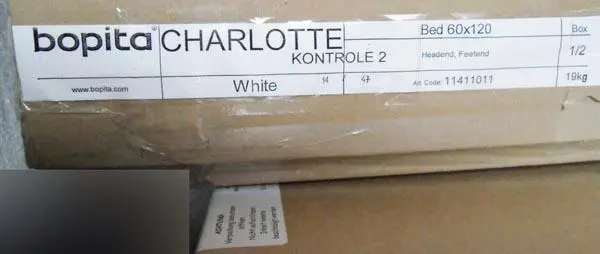 Photo from the official notice: Bopita Charlotte children's cot — entrapment & injuries risk
