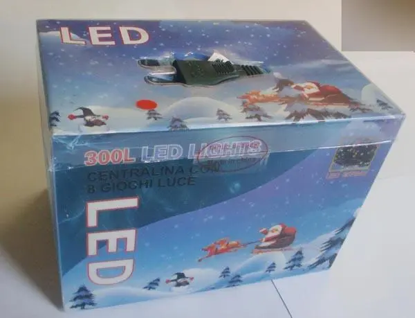 Foto aus der offiziellen Meldung: 1) 192L LED LIGHTS and 2) 300L LED LIGHTS Beleuchtungskette — Risiko: Elektrischer Schlag & Feuer