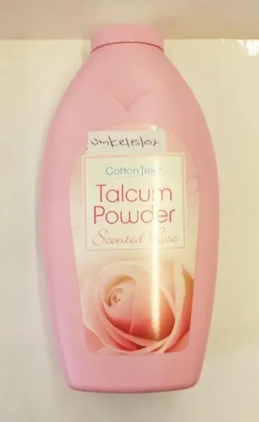 Photo de l’avis officiel: Cotton Tree 1) Talcum Powder Scented Rose; 2) Talcum Powder Cool Breeze Poudre de talc — risque: Risque microbiologique