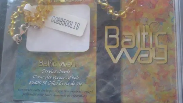 Photo de l’avis officiel: BALTICWAY Collier ambre — risque: Étouffement