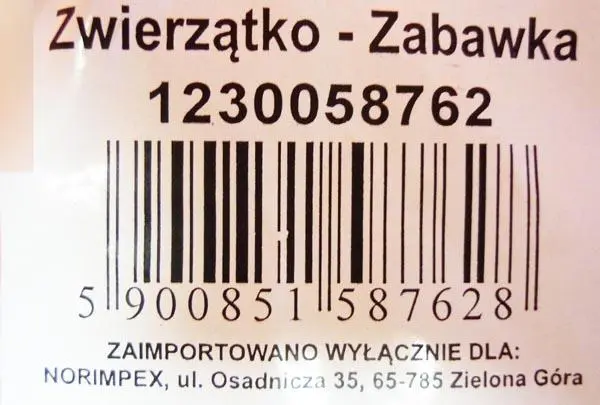 Photo de l’avis officiel: Zwierzątko-zabawka ('animal toy') Jouet en poussoir — risque: Étouffement & Suffocation
