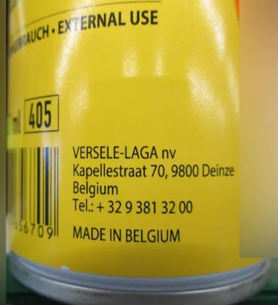 Photo de l’avis officiel: Versele-Laga Colombine Spray Pulvérisation d’insecticide — risque: Risque chimique