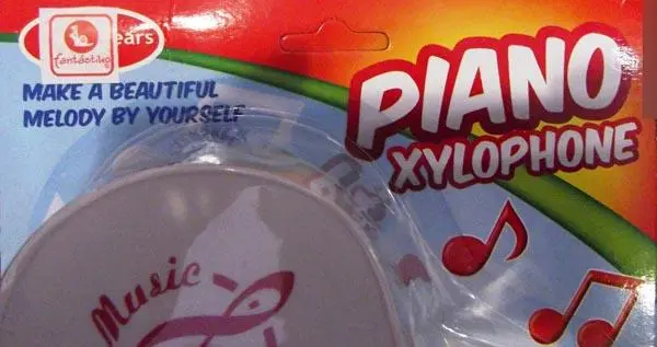 Foto do aviso oficial: Fantástiko PIANO – XYLOPHONE Xilofone de brinquedo — risco: Engasgamento