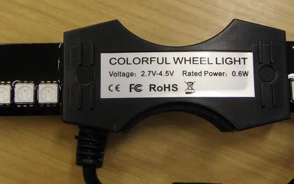 Foto dell’avviso ufficiale: Colorful Wheel Light Luce della ruota della bicicletta — rischio: Scossa elettrica