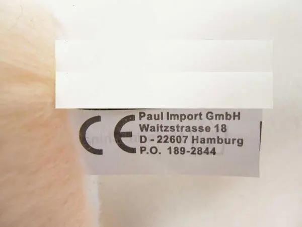Foto aus der offiziellen Meldung: Paul Import Plüschspielzeug — Risiko: Ersticken