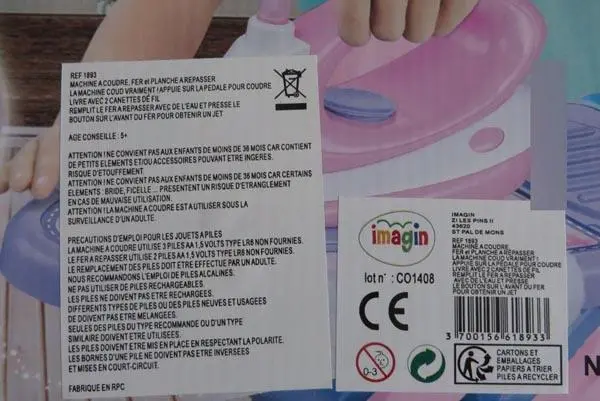 Photo de l’avis officiel: AO XIE Toys, Imagin Little Master - Mini Home Appliance Series Ensemble de couture et de repassage des jouets — risque: Brûlures & Blessures