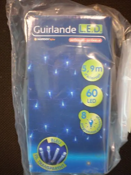 Photo de l’avis officiel: Homday Guirlande L.E.D. ("LED lighting chain") Chaîne d’éclairage — risque: Choc électrique