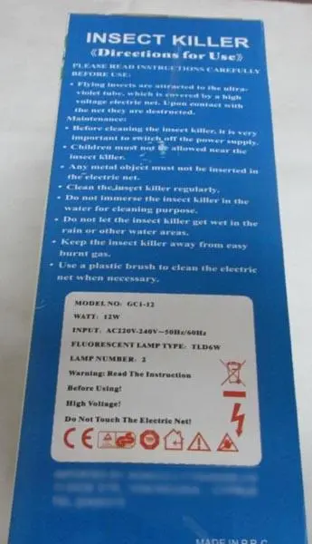 Photo from the official notice: Matestar Insect Killer - Sanitary Economical Convenient electric insect killer — electric shock risk