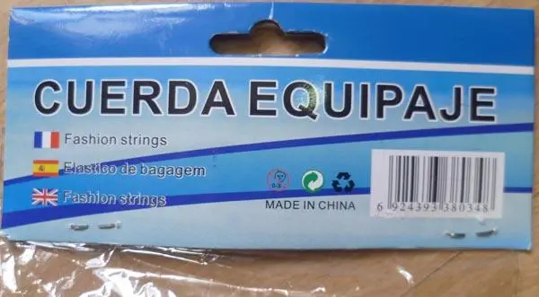 Photo de l’avis officiel: CUERDA EQUIPAJE ('luggage strap') Filet de bagage élastique — risque: Blessures