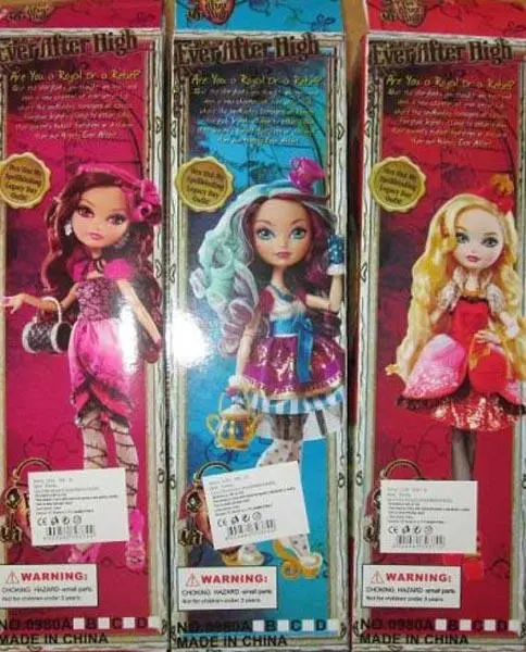 Foto dell’avviso ufficiale: Ever After High (COUNTERFEIT) Bambole di plastica — rischio: Rischio chimico