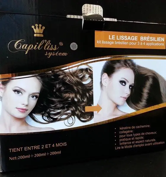 Foto del aviso oficial: Capil'liss system Crème capilaire lissante - traitement à la nanokeratine - fort - étape 2 Producto de alisado — riesgo: Riesgos químicos