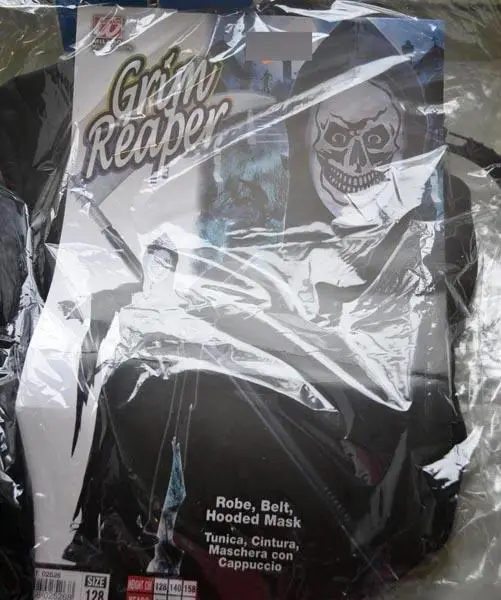 Photo de l’avis officiel: Widmann Grim Reaper Déguisement déguisé — risque: Suffocation