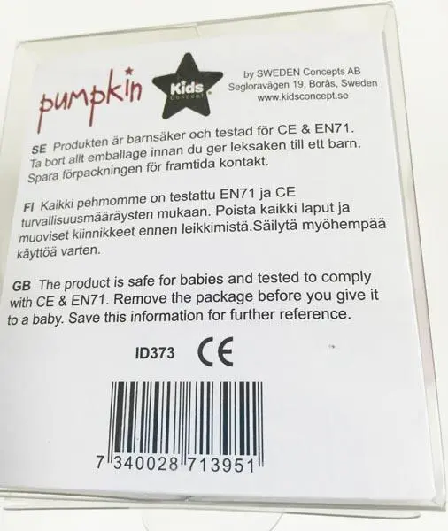 Foto aus der offiziellen Meldung: Kids Concept Pumpkin Rassel — Risiko: Ersticken
