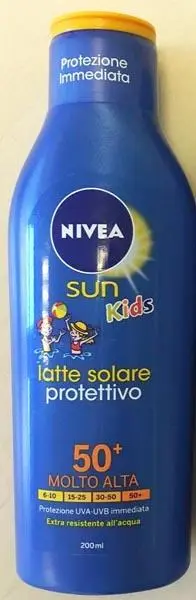 Photo de l’avis officiel: Nivea Nivea Sun Kids Crème solaire pour les enfants — risque: Risque sanitaire/autre