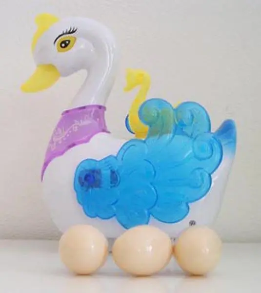 Photo from the official notice: Lay egg - swan toys plastic swan with eggs — choking risk
