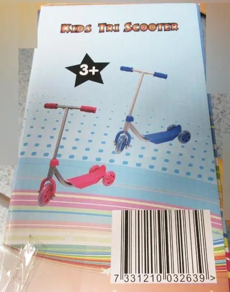 Foto do aviso oficial: KIDS TRI SCOOTER Scooter de brinquedo — risco: Engasgamento