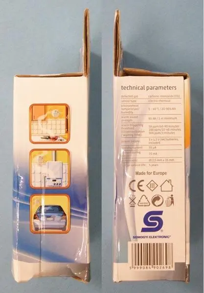 Foto del aviso oficial: SOMOGYI ELEKTRONIC / Home by Somogyi LCD Carbon-Monoxide Detector Detector de monóxido de carbono — riesgo: Asfixia