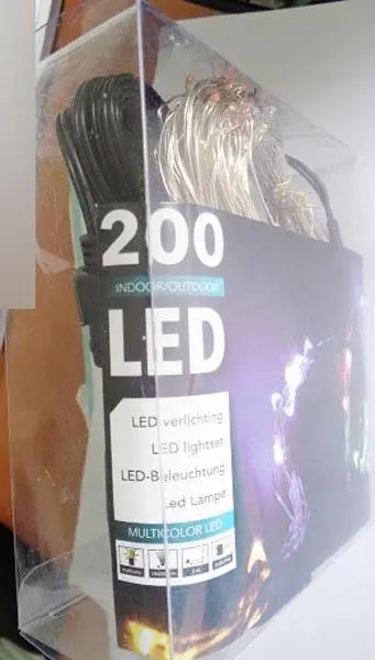 Photo de l’avis officiel: MOHNE POWER CO 200 LED Chaîne d’éclairage — risque: Choc électrique & Incendie