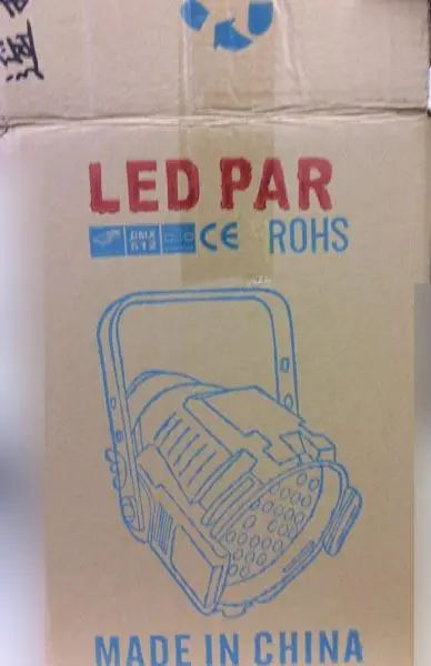 Foto do aviso oficial: Stage Light Projetor LED — risco: Choque elétrico