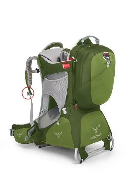 Foto aus der offiziellen Meldung: Osprey POCO AG, POCO AG Plus, POCO AG Premium Kindertransporter — Risiko: Verletzungen