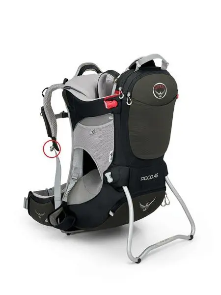 Foto aus der offiziellen Meldung: Osprey POCO AG, POCO AG Plus, POCO AG Premium Kindertransporter — Risiko: Verletzungen