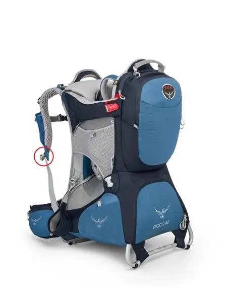 Foto aus der offiziellen Meldung: Osprey POCO AG, POCO AG Plus, POCO AG Premium Kindertransporter — Risiko: Verletzungen