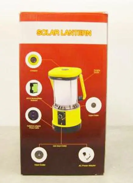 Foto do aviso oficial: Solar Lantern Lanterna — risco: Choque elétrico