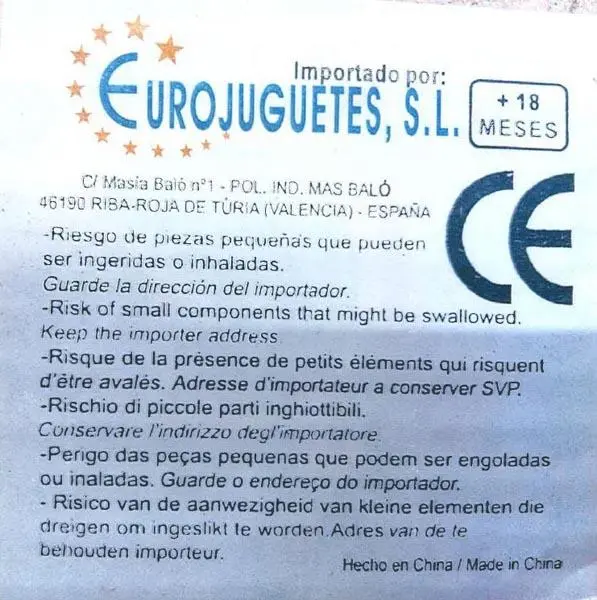 Foto uit de officiële melding: Eurojuguetes Music World - Super Baby Speelgoed cornet — risico: Verstikking door inslikken
