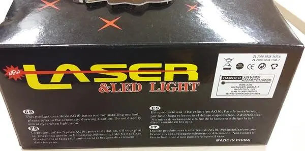 Foto aus der offiziellen Meldung: HJ NEW LASER &amp; LED LIGHT Laserpointer — Risiko: Sehschaden