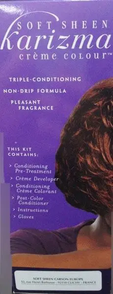 Photo de l’avis officiel: Soft sheen Karizma Colorant pour cheveux — risque: Risque chimique