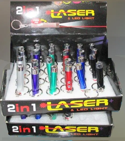 Foto aus der offiziellen Meldung: Qx 2 in 1 LASER &amp; LED LIGHT Laserpointer — Risiko: Sehschaden