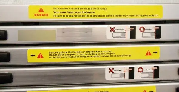 Foto do aviso oficial: Bibu Handel weering Aluminium ladder Escada telescópica — risco: Ferimentos