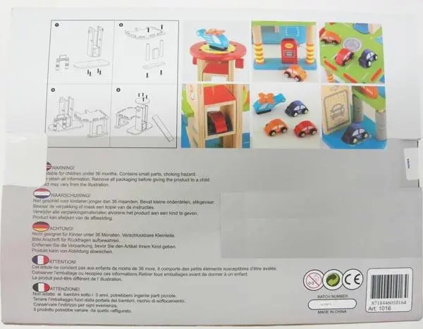 Foto del aviso oficial: New Classic Toys Parking garage Juguete de madera — riesgo: Atragantamiento