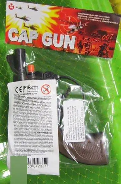 Foto do aviso oficial: PIR CAP GUN Pistola de brinquedos — risco: Lesões auditivas
