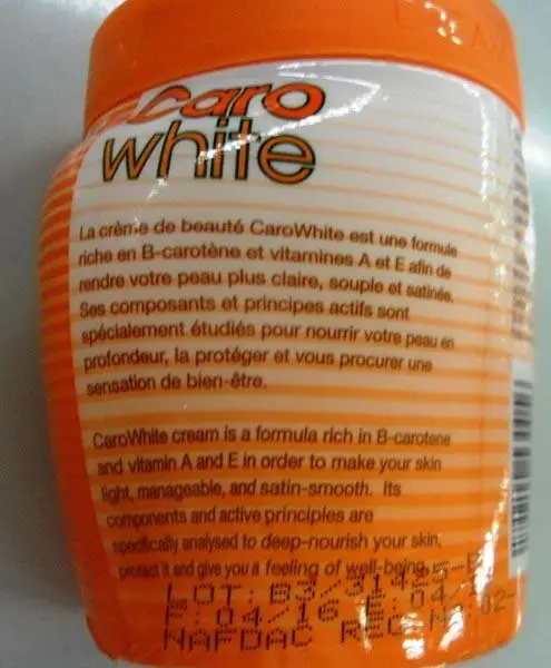 Foto do aviso oficial: CaroWhite Crème de beauté clarifiante / Lightening beauty cream Produto para clarear a pele — risco: Químico