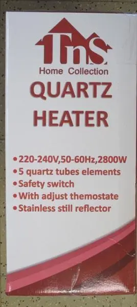 Photo de l’avis officiel: TNS Home Collection Quartz Heater Chauffage électrique — risque: Incendie