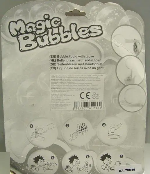 Photo from the official notice: TOI-TOYS Magic Bubbles soap bubble toy with glove — microbiological risk