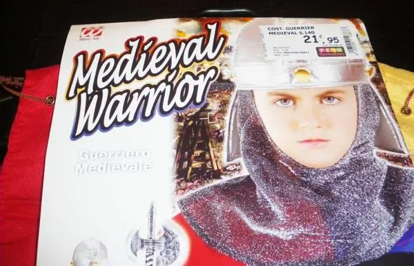 Foto uit de officiële melding: Widmann Medieval Warrior Kinder fancy jurk kostuum — risico: Verwurging