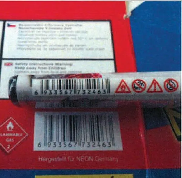 Photo de l’avis officiel: Neon Electronic Lighter Briquet — risque: Brûlures