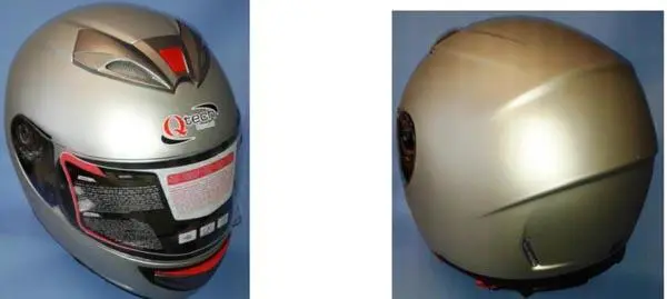 Photo de l’avis officiel: Qtech / Jix Casque de moto — risque: Blessures (A12/1106/16)
