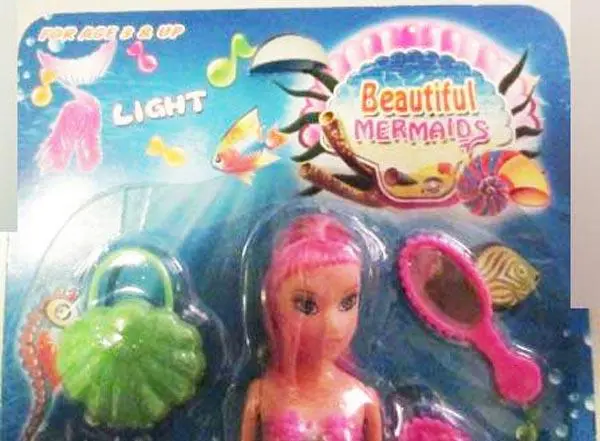 Foto do aviso oficial: Beautiful MERMAIDS Boneca de plástico — risco: Químico