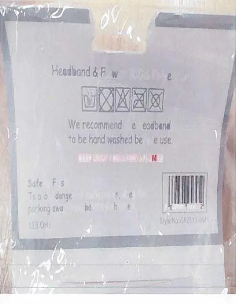 Photo from the official notice: Nursery Time Baby Headband — choking risk