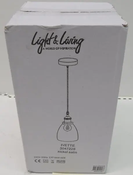 Foto do aviso oficial: Light &amp; Living Lâmpadas de teto — risco: Choque elétrico