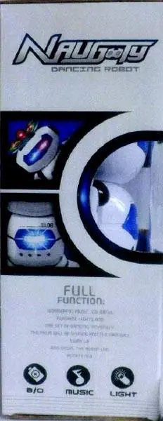 Foto dell’avviso ufficiale: Lezhou Toys Naugty - Dancing Robot Robot giocattolo — rischio: Danno alla vista