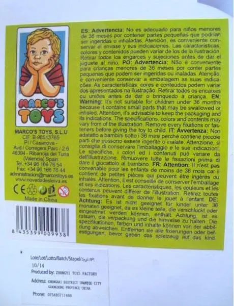 Foto aus der offiziellen Meldung: Marco's Toys MUSIC BEST Spielzeug Xylophon — Risiko: Ersticken