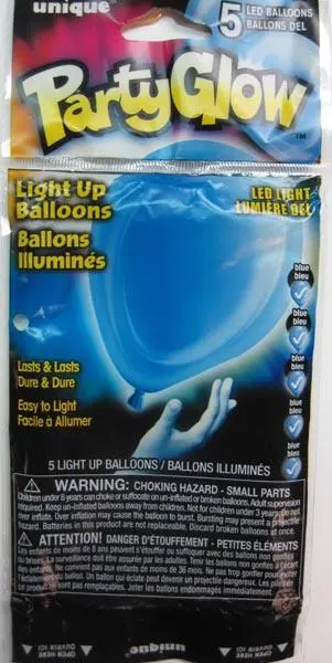 Photo de l’avis officiel: Unique Party Glow - Light Up Balloons Ballons LED — risque: Risque chimique